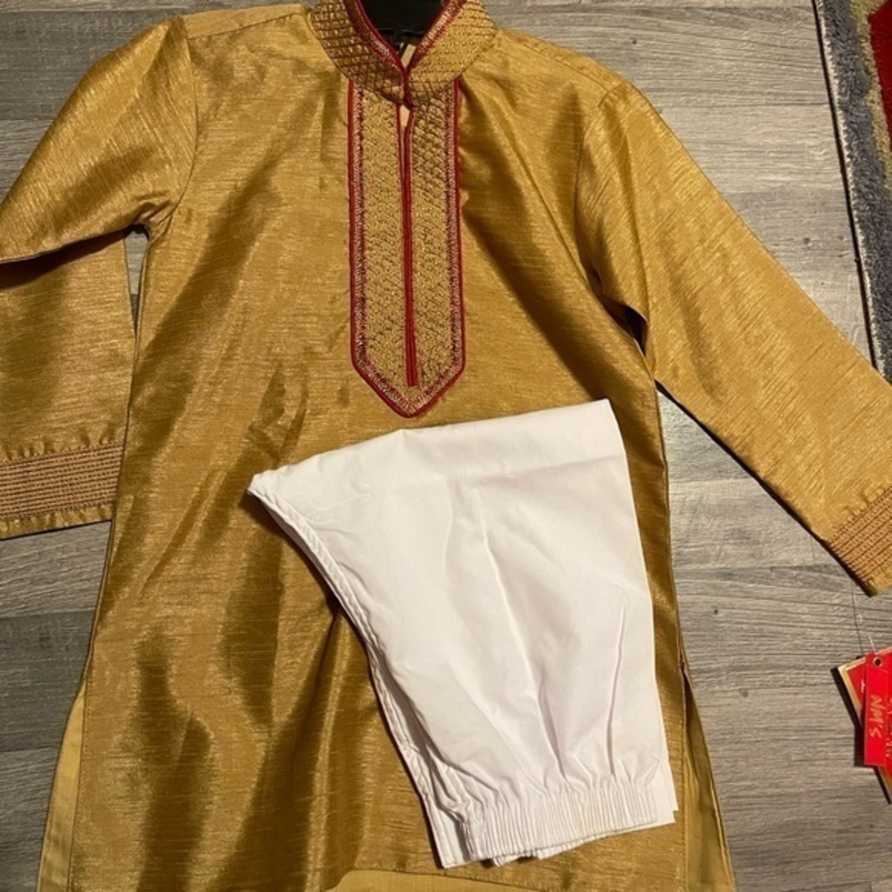 Indian Pakistani silk kurta shalwar for 2-3 years old boy